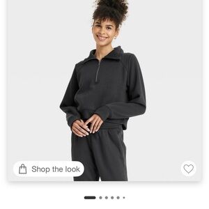 Women's Black Half-Zip Sweater